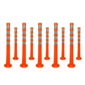 Borne de signalisation flexible en TPU, style cône, 100 x 8 cm, lot de 10, avertissement de circulation, protection IP65, installation au sol - Product Image 1