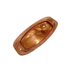 Handmade <b>Large</b> Copper <b>Tray</b> Modern Design Home Food <b>Serving</b> & Decorative Fancy <b>Trays</b> Available At Lowest Price - Product Image 3