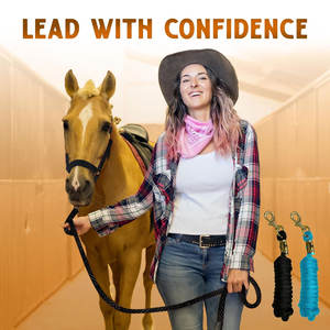 เชือกโพลีลีพร้อมข้อต่อสแนปทองเหลืองเชือกจูงม้าทำจากโพลีโพรพิลีนทนทานต่อสภาพอากาศ - Product Image 3