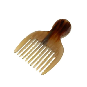 Peine de cuerno de buey de Búfalo, diseño náutico, herramienta de salón Natural pulida para diseño de mango, gran oferta - Product Image 2