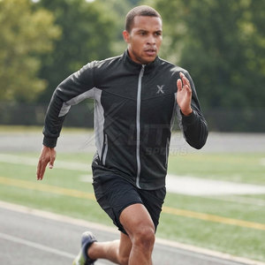 Price Performance Sportswear Full Zip Stand Collar Front Logo <b>Track</b> <b>Jacket</b> Men for Running Training Gym and Active Lifestyle - Product Image 3