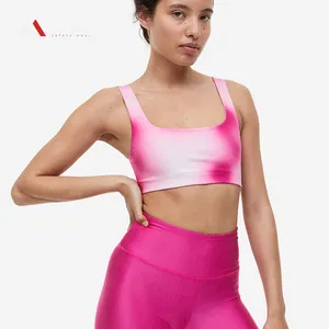 Logo personnalisé fabriqué en usine haut sans couture tendance vêtements de sport à fort impact course femmes soutien-gorge de sport