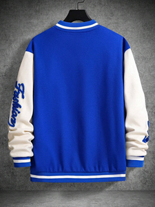 Fashion New <b>Men's</b> Letterman <b>Jacket</b> Plus Size Varsity <b>Jacket</b> With Large Pockets Embroidery Letters Baseball <b>Jacket</b> For <b>Men's</b> - Product Image 5
