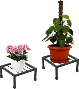 Soporte cuadrado de metal para macetas interiores y exteriores, soporte para macetas para el hogar, jardín, balcón, Juego de contenedores de plantas - Product Image 2