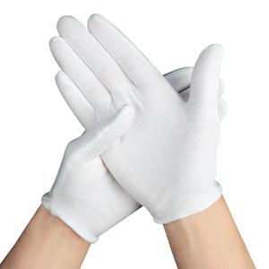 Gants en coton cérémoniels, confortables, résistants à l'usure, de protection pour le travail, doigts entrelacés, blanc chaud, gants en coton cérémoniels - Product Image 6