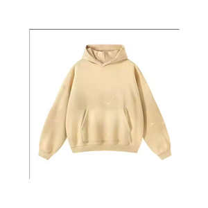 Haute densité strass Vintage coton Premium hommes sweats à capuche soleil délavé thermique gros sweats à capuche en Stock 100% coton tissu - Product Image 3