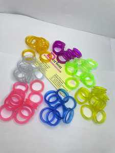 Anneau de doigt souple pour ciseaux à cheveux et à animaux de compagnie, inserts en caoutchouc de silicone, accessoires pour ciseaux de coiffure, anneaux pour ciseaux de salon de barbier - Product Image 2