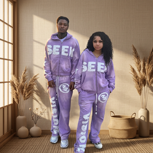 Conjunto Deportivo Morado Seek See, Sudadera con Capucha de Corte Regular, Ropa Urbana Unisex para Adultos, Estampado por Sublimación, Talla Grande - Product Image 6