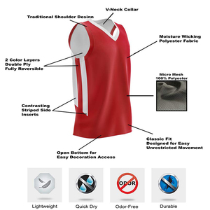 Descuento promocional Camisetas de baloncesto para la venta Personalizado Durable Reversible en stock Hombres Ropa de baloncesto Jersey - Product Image 3