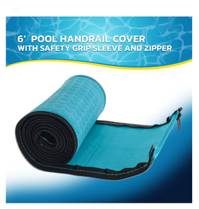 Fourniture de <span class=keywords><strong>piscine</strong></span> Couverture de main courante en néoprène de 6 pieds Teal Antidérapant Poignée de sécurité Fermeture à glissière <span class=keywords><strong>Protection</strong></span> contre la chaleur pour la <span class=keywords><strong>piscine</strong></span> Poignée d'échelle de <span class=keywords><strong>piscine</strong></span> - Product Image 3