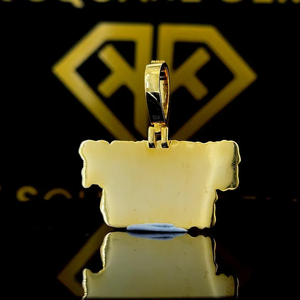 Pendentif Hip Hop personnalisé avec lettre, Pendentif lettre, Pendentif Hip Hop pour homme avec lettre en moissanite, Bijoux Hip Hop Ice Out, Pendentif bicolore - Product Image 4
