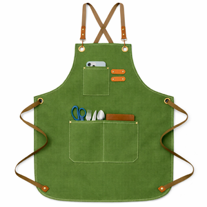 Delantal de Cocina Personalizado de Cuero, Lona y Algodón, Resistente al Agua, sin Mangas, con Bolsillos Modernos para Bar, Restaurante y Cafetería - Product Image 6