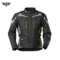 Blouson de moto noir pour homme, manches longues, coupe-vent, polyester, blouson de course, logo personnalisé, toutes saisons