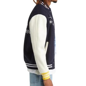 Veste de baseball en satin 100% polyester personnalisable pour hommes, blouson d'hiver style de rue Hip Hop, blouson brodé - Product Image 6