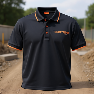 Dark Grey/Black/<b>Orange</b> TERRATREND Pilot Jacket Promotional <b>Polo</b> Shirt - Product Image 3