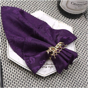 Lapin de luxe design décoratif de table rond de serviette de luxe qualité or métal rond de serviette porte-mouchoirs pour fournisseurs de gros - Product Image 5