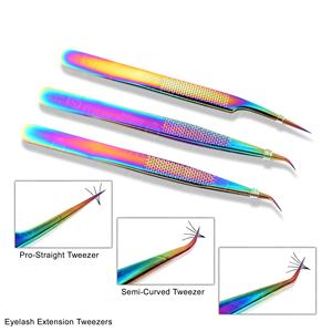 Pinces à cils personnalisées, outils professionnels pour extensions de cils, pinces en acier inoxydable OEM ODM pour les artistes de salon, vente en gros - Product Image 3
