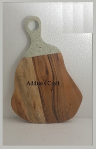 Planche à découper en bois d'acacia de style classique pour le petit-déjeuner, planche à fromage en terrazzo, blocs à découper en bois, rectangle de 12 x 8 pouces - Product Image 3