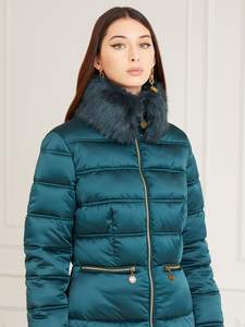 New Design Women <b>Quilted</b> Breathable Puffer Jacket Fashionable Outwear Solid Color Long Sleeve - Product Image 4