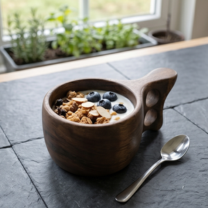 Natural Wooden Kuksa Cup Outdoor Camping <b>Coffee</b> <b>Mug</b> Bushcraft <b>Portable</b> Teacup Eco Friendly Handmade Wood Drinkware Custom Carved - Product Image 5