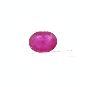 Pierre précieuse naturelle non traitée, rubis du Mozambique de 4,94 carats, émeraude ovale facettée, tourmaline rouge rose, 8 mm, certifiée IGI - Product Image 3