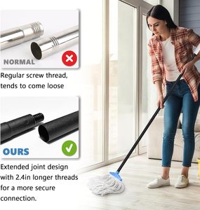 New Style Latest Heavy Duty High Quality Eco-friendly Durable Wood Multi-functional Cleaning <b>Mop</b> Self-Wringer Stainless Tray - Product Image 4