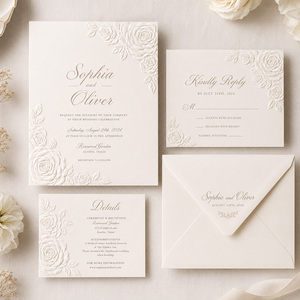 Tarjetas de Invitación de Boda Pequeñas de Alta Gama con Logotipo Personalizado, Tarjetas de Agradecimiento con Sobres Impresos a Juego para Organizadores de Eventos - Product Image 1