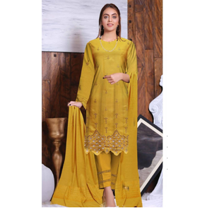 Dernière Collection Hiver 2024 Robes Prêt-à-Porter Ethnique Femme Longueur Cheville Pakistanaise Indienne Afghane Boho Bouton Naturel - Product Image 3