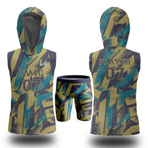 Ensemble d'uniformes de football américain 7-on-7 avec logo personnalisé pour garçons uniformes respirants en polyester de grande taille 100% avec logo à l'avant hors taxes - Product Image 1