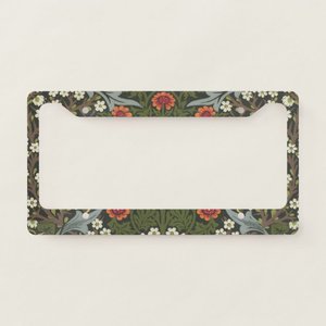 Marco de Matrícula Clásico con Diseño Floral Retro de Espino Negro, Metálico, para Jardín, con Distancia entre Orificios de 175 mm - Product Image 1