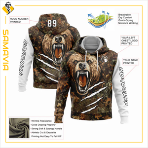 Samavia เสื้อกันหนาวมีฮู้ดพิมพ์โลโก้ได้ตามต้องการสำหรับใช้ในยิมและกลางแจ้ง - Product Image 2