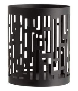 Support votif en fer durable avec design floral découpé au laser résistant aux intempéries, idéal pour l'extérieur, le jardin ou le patio - Product Image 5