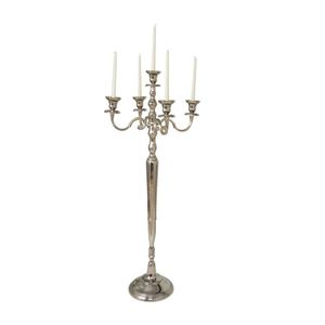 Centros de Mesa para Decoración de Bodas, Candelabros de Metal Plateado de 5 Brazos para Eventos, Decoración con Luces para Fiestas, Candelabros de Pie - Product Image 4