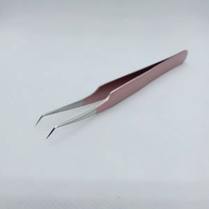 Juego de pinzas para pestañas de acero inoxidable personalizadas al por mayor de fábrica, buena calidad con punta puntiaguda para uso en cejas - Product Image 6