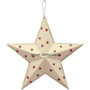 Vente en gros Fait à la main simple couleur noire étoile rustique murale étoile décorative en métal galvanisé pour la maison à un prix abordable - Product Image 1