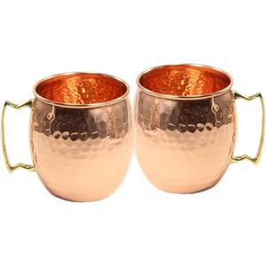 Tasse de voyage en cuivre faite à la main pour objectif de caméra Gobelet à café artisanal <span class=keywords><strong>indien</strong></span> de qualité supérieure pour un usage quotidien - Product Image 1