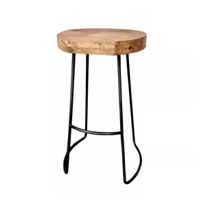 Bằng gỗ hàng đầu công nghiệp phân cao Ghế <span class=keywords><strong>Bar</strong></span> ghế kim loại ăn uống cao Phân nhà Thanh Stackable kim loại thanh phân chất lượng tốt nhất - Product Image 1