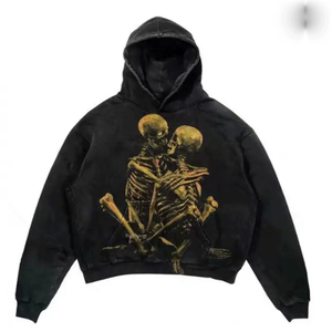 <b>Top</b> Best Selling Custom Cotton Graphic Men Screen Puff Printing <b>Distressed</b> Heavyweight Wholesale Manufacturer Oversized Hoodie - Product Image 4