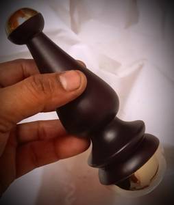 Dual Purpose Kansa Wand Massager with Wooden Handle for Face Back Neck and <b>Body</b> Stress Relief Wholesale in India - Product Image 4