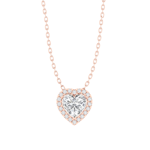 Cadena de Caja de 18 Pulgadas Chapada en Oro, Rodio, Oro Amarillo y Oro Rosa con Colgante de Piedra Preciosa de Circonita Cúbica con Corte de Corazón de 21 Piedras - Product Image 3