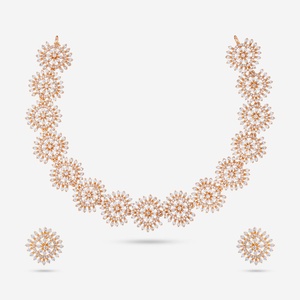 Zircon Necklace 187803 Elegant <b>Wedding</b> <b>Accessory</b> with Dazzling Zircon Stones - Product Image 1