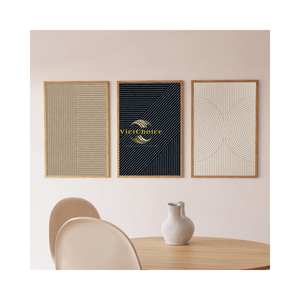 Décoration murale rectangulaire en bois écologique artisanale pour la décoration moderne du salon - Product Image 6
