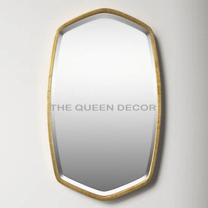 Best Selling Iron Metal Unique Shape <b>Gold</b> Finish Decorative Wall <b>Mirror</b> New Customized Luxury Handmade - Product Image 3