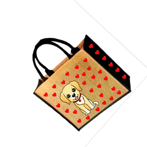 High Quality Jute Grocery <b>Bag</b> Color-Printed Tote <b>Bag</b> with Animal Prints <b>Foldable</b> and Made in India - Product Image 6