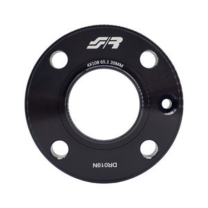 2 espaciadores de rueda negros de 20 mm 4x108 con centro de 65.1 y soporte para buje. - Product Image 2