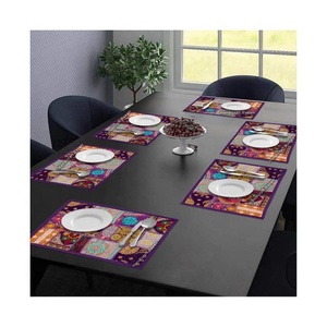Cute Embroidered Super Unique Exquisite Heat Resistant <b>Dining</b> <b>Table</b> 100% Cotton Cheap Price Hot Style OEM Custom Made Placemats - Product Image 2