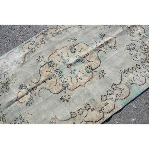 พรมวินเทจตุรกีขนาด 4.7x8 ฟุต, พรมปูพื้น, พรมขนสัตว์สีเบจ - Product Image 5