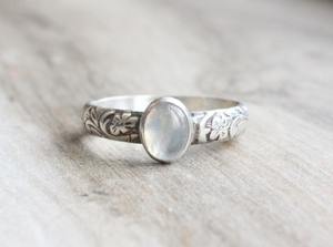 Anillo clásico hecho a mano 925 joyería de plata sólida para mujer 925 plata esterlina piedra lunar piedra preciosa estilo bohemio anillo regalo hermana - Product Image 2