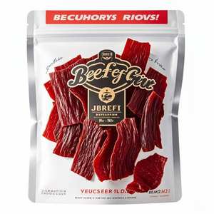 Emballage en sachet debout brillant prêt à la vente au détail avec fermeture éclair et ouverture facile à déchirer pour les produits de collation et les aliments secs - Product Image 2