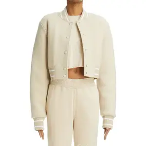 Jaket Musim Dingin Musim Gugur S-3XL Ukuran Plus Jaket Universitas Huruf Kasual 2022 Mantel Wanita Streetwear Jaket Bisbol Letterman untuk Wanita